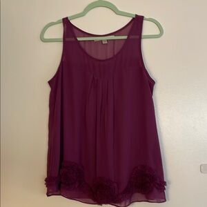 Elegant Purple Sleeveless Top
